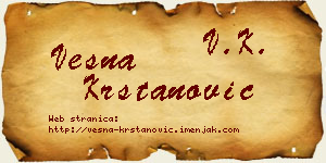 Vesna Krstanović vizit kartica